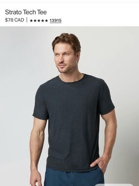 Vuori Men's Crew Tee - Charcoal
Strati tech tee